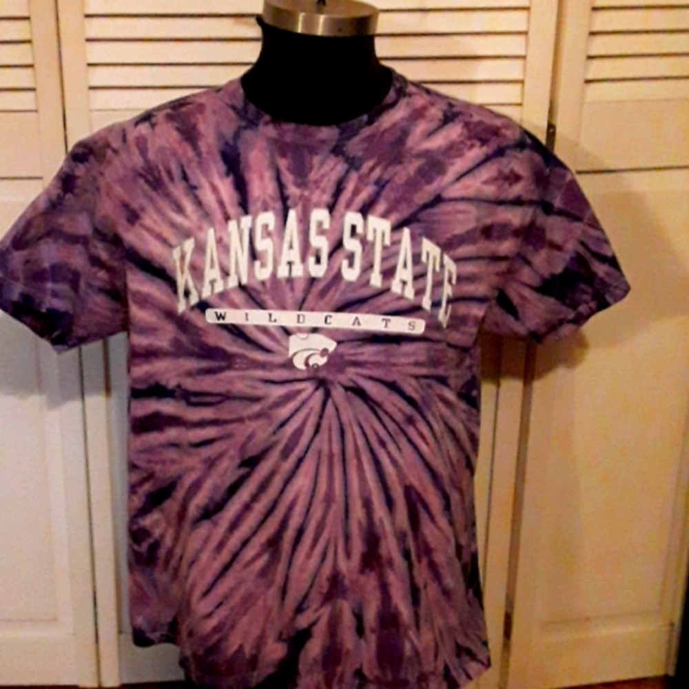KSU WILDCATS PURPLE tye-dye S/S tee XL